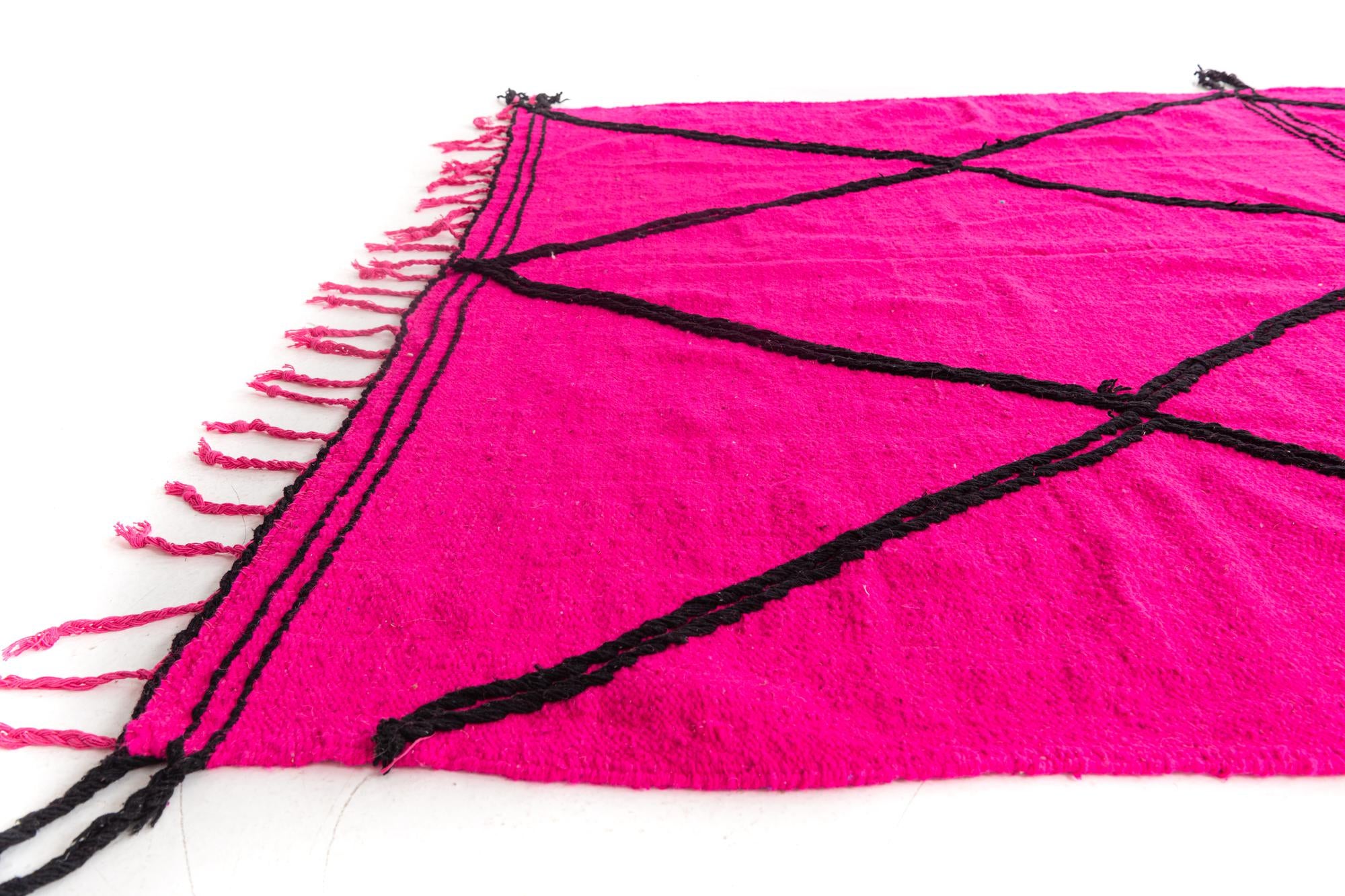 7' x 9' 9 Hand Knotted Moroccan Wool Rug