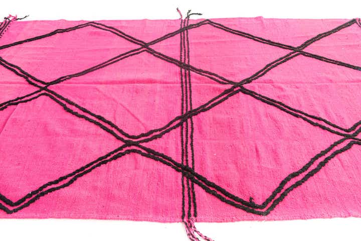 7' x 9' 6 Hand Knotted Moroccan Wool Rug