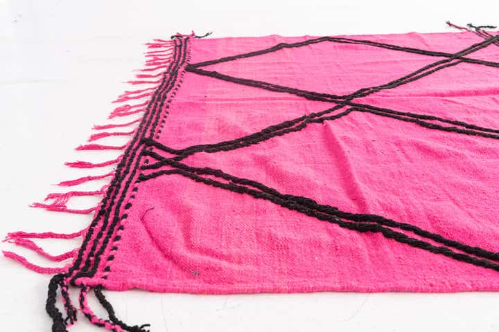 7' x 9' 6 Hand Knotted Moroccan Wool Rug