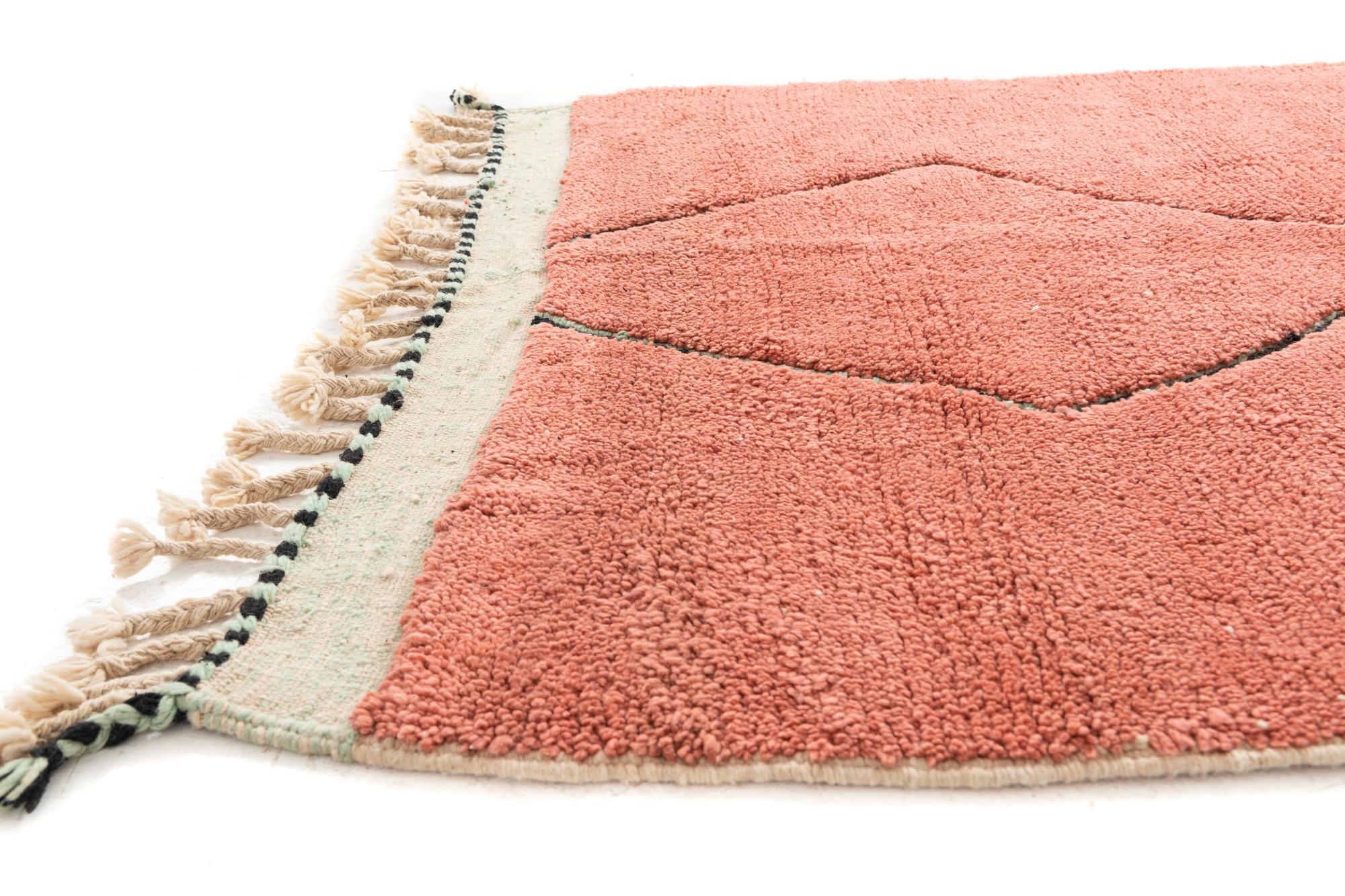 5' 8 x 8' Hand Knotted Moroccan Wool Rug