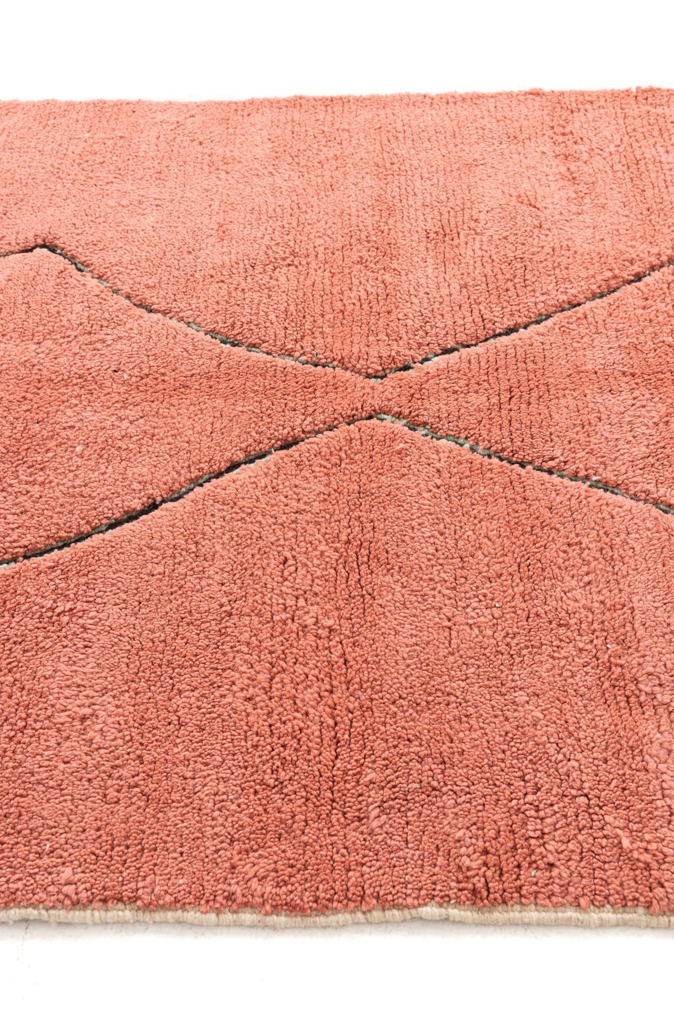 5' 8 x 8' Hand Knotted Moroccan Wool Rug