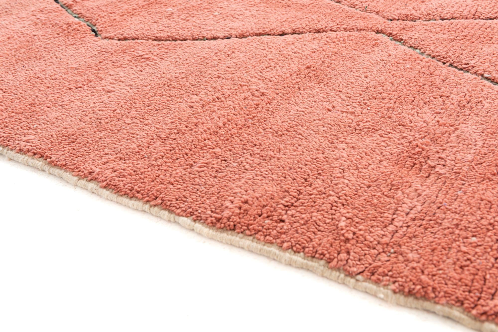 5' 8 x 8' Hand Knotted Moroccan Wool Rug