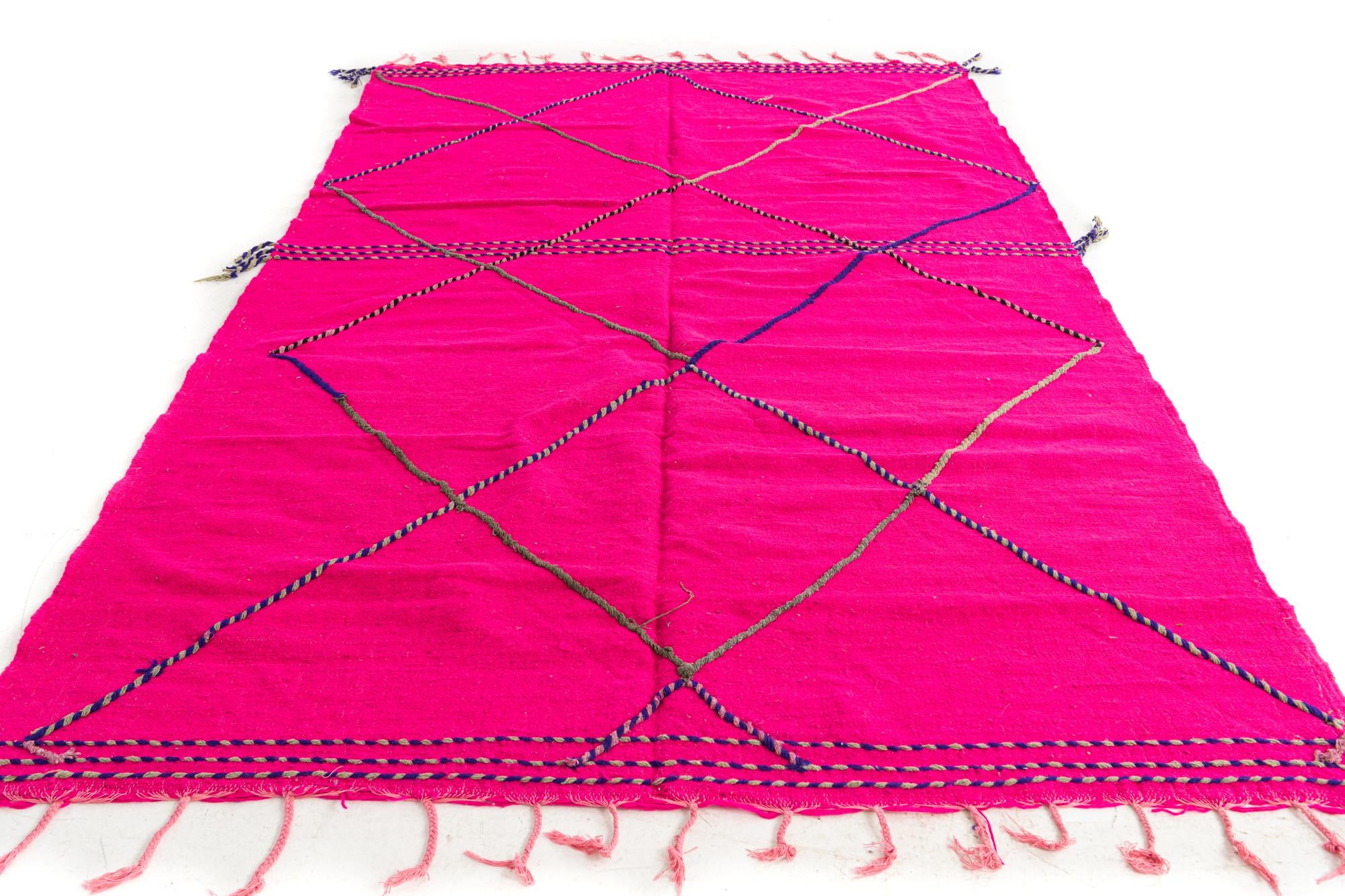 6' 5 x 10' Hand Knotted Moroccan Wool Rug