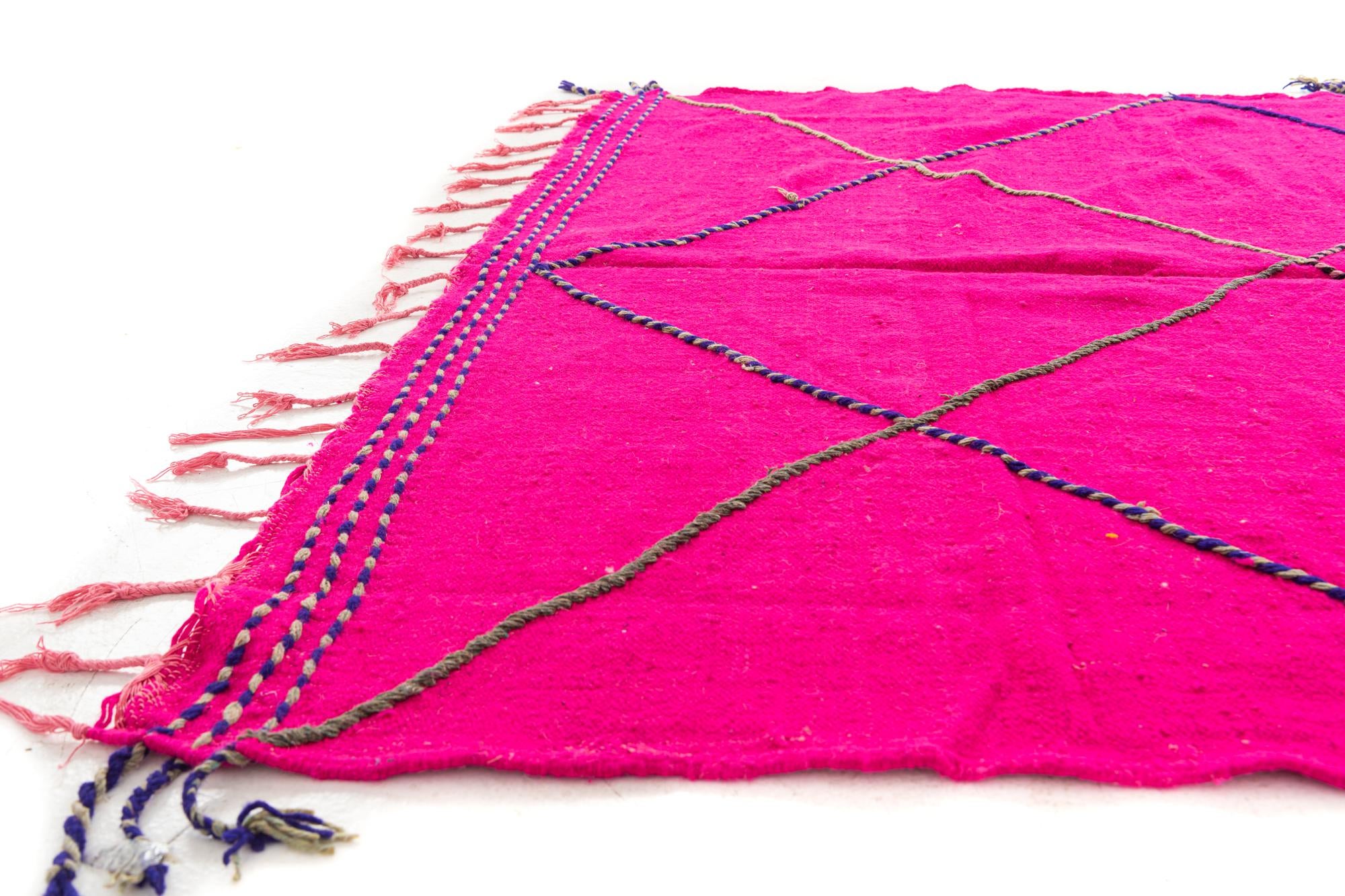 6' 5 x 10' Hand Knotted Moroccan Wool Rug