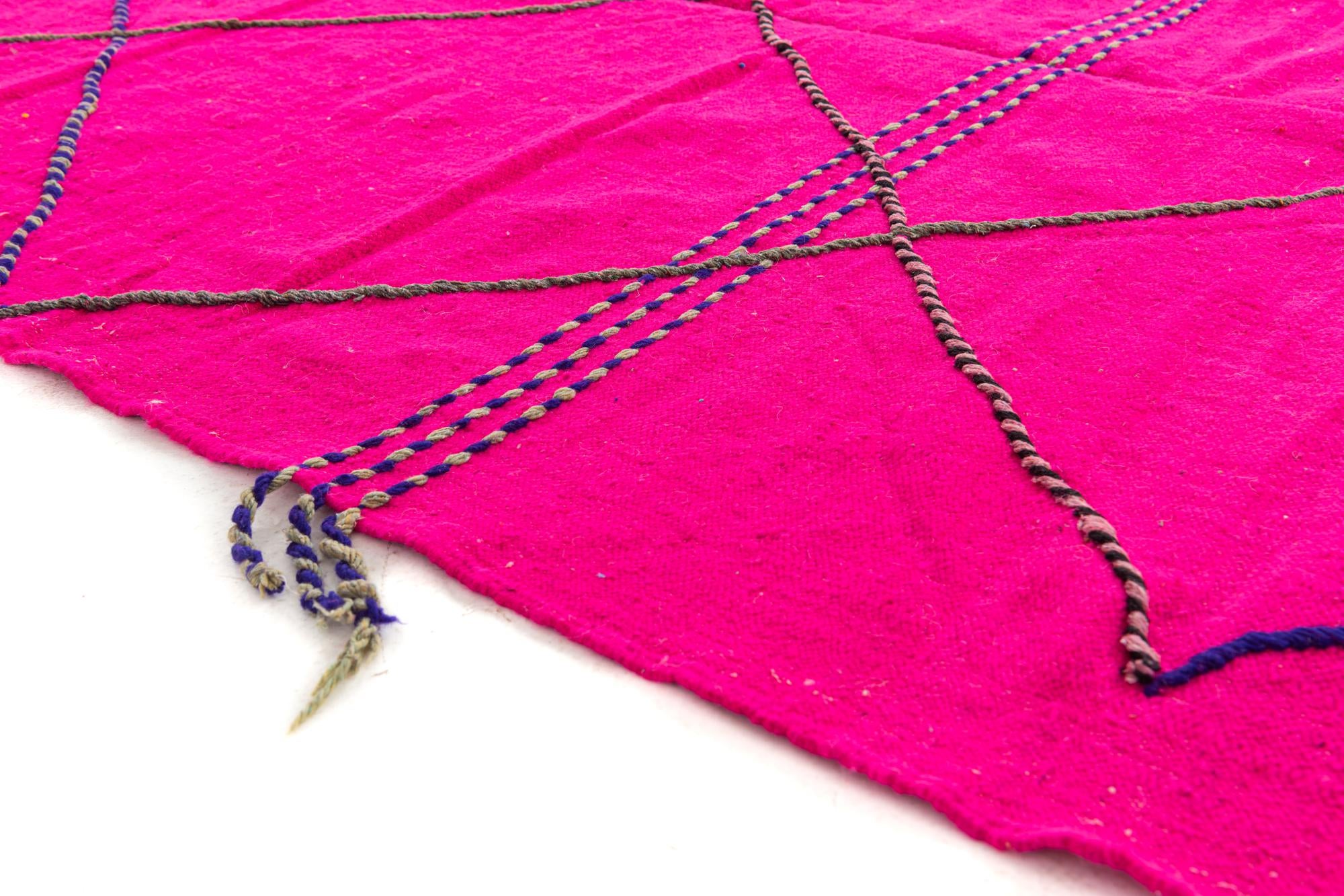 6' 5 x 10' Hand Knotted Moroccan Wool Rug