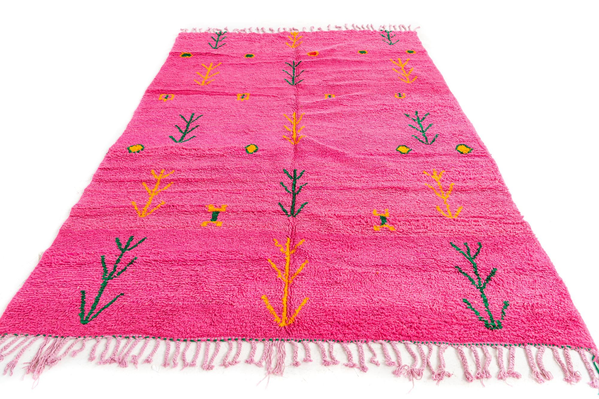 6' 3 x 9' 2 Hand Knotted Moroccan Wool Rug