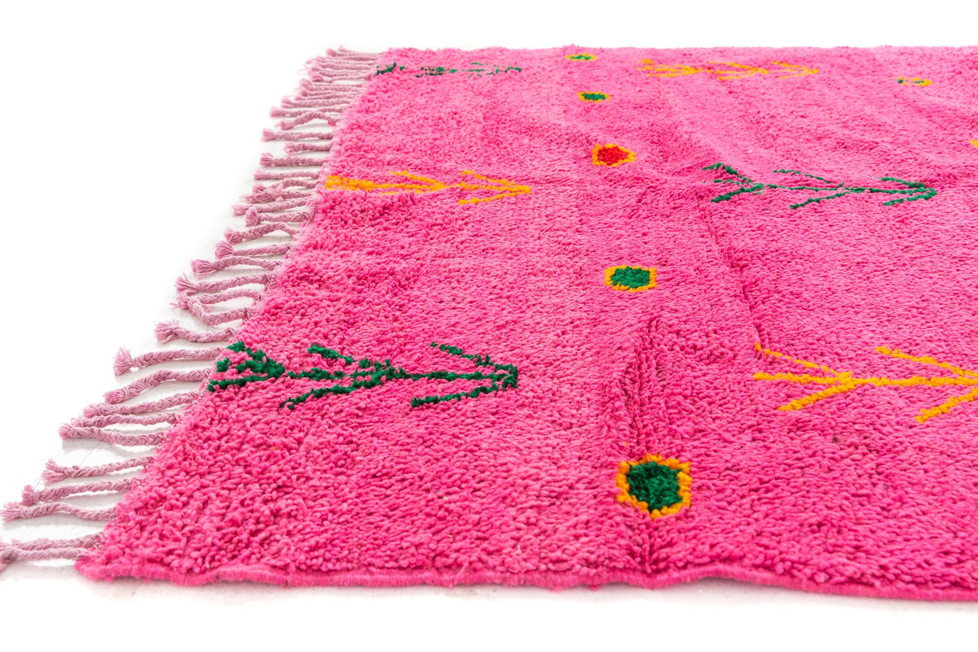 6' 3 x 9' 2 Hand Knotted Moroccan Wool Rug