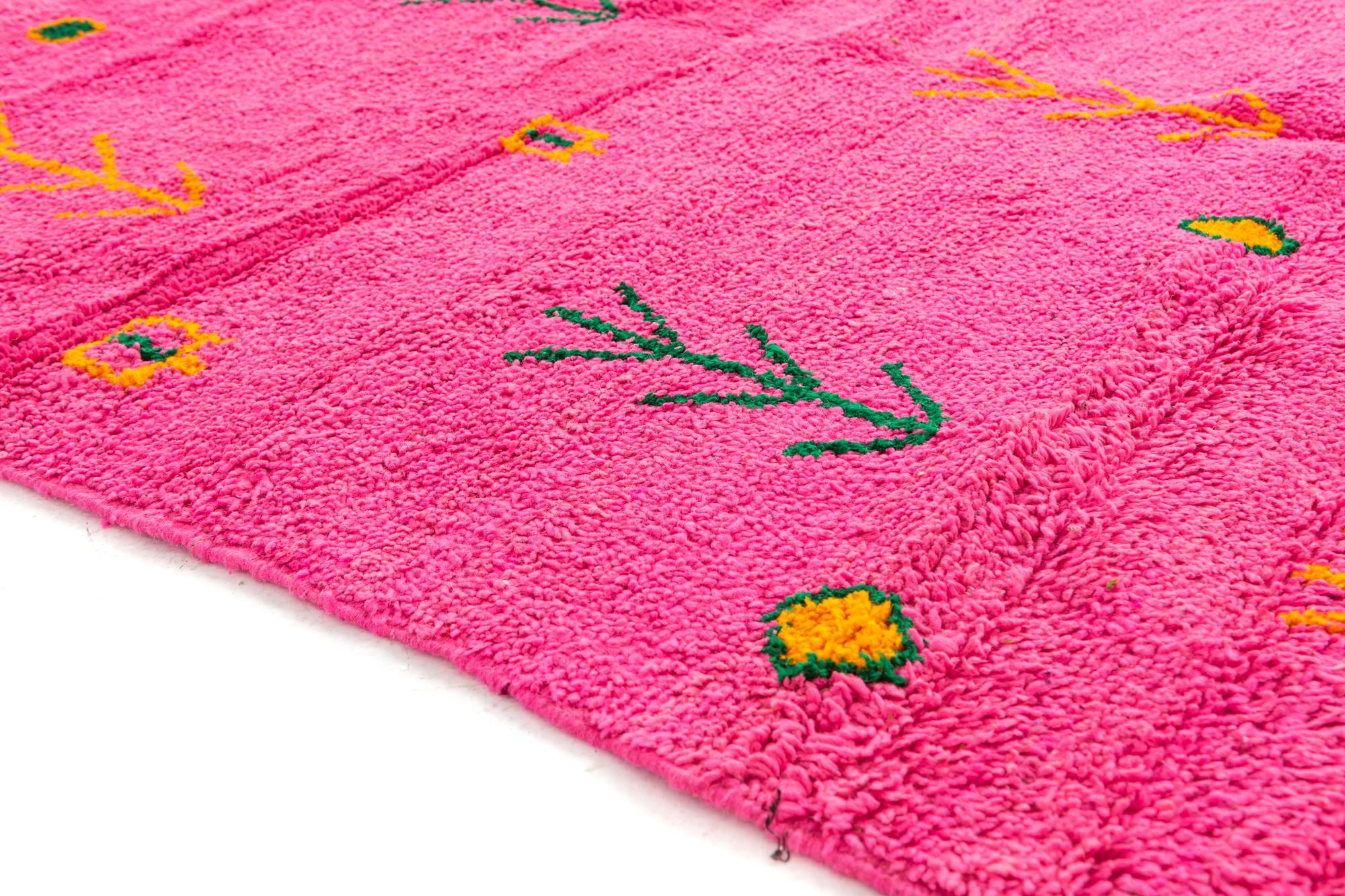 6' 3 x 9' 2 Hand Knotted Moroccan Wool Rug