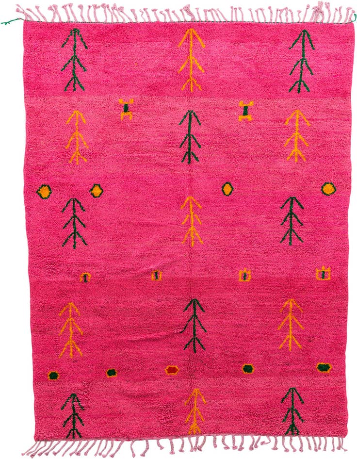 Detail image of 6' 3 x 9' 2 Hand Knotted Moroccan Wool Rug
