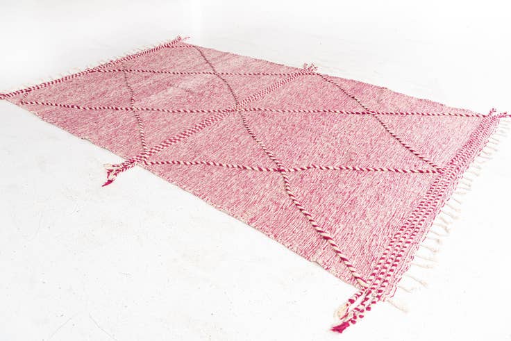 Detail image of 6' 2 x 9' 10 Hand Knotted Moroccan Wool Rug