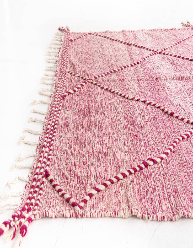 Detail image of 6' 2 x 9' 10  Hand Knotted Moroccan Wool Rug