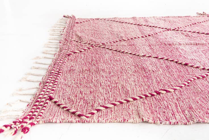 Detail image of 6' 2 x 9' 10 Hand Knotted Moroccan Wool Rug
