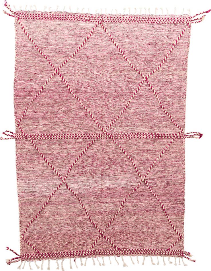 Detail image of 6' 2 x 9' 10 Hand Knotted Moroccan Wool Rug