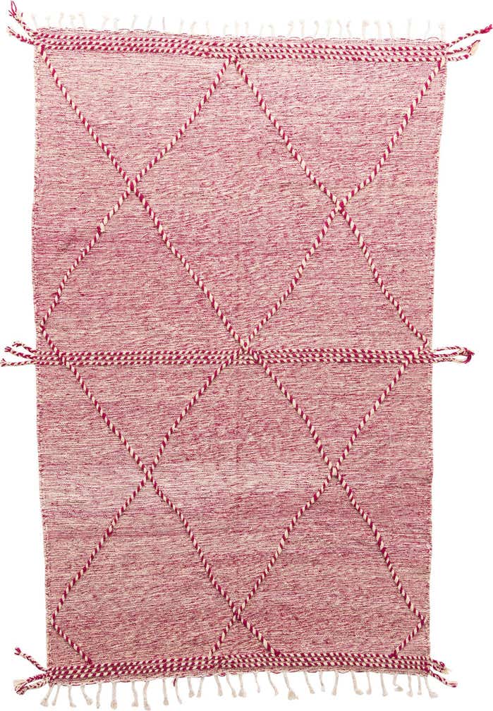6' 2 x 9' 10 Hand Knotted Moroccan Wool Rug