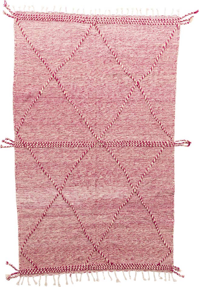 Detail image of 6' 2 x 9' 10 Hand Knotted Moroccan Wool Rug