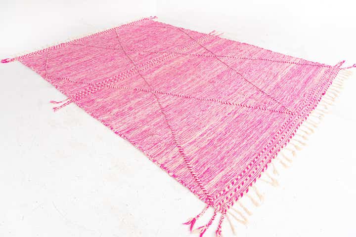 6' 7 x 10' Hand Knotted Moroccan Wool Rug