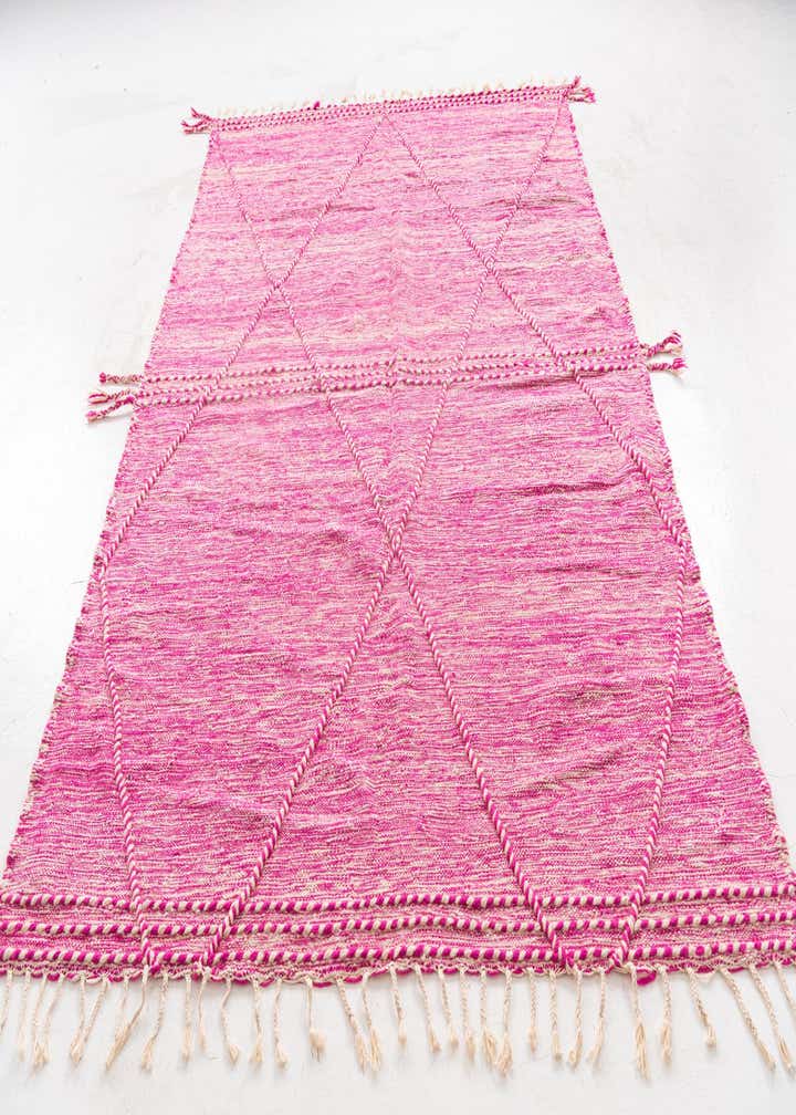 6' 7 x 10' Hand Knotted Moroccan Wool Rug