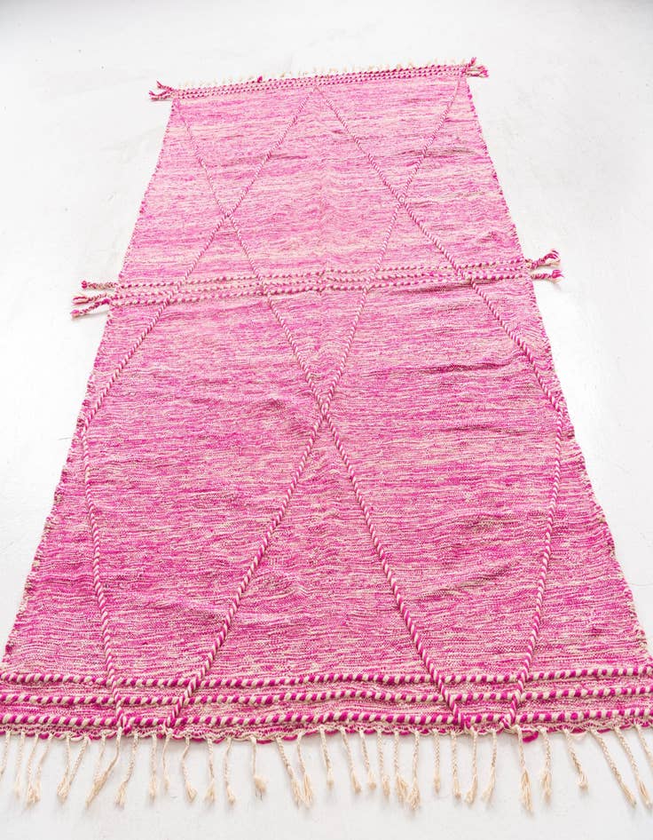 Detail image of 6' 7 x 10' Hand Knotted Moroccan Wool Rug