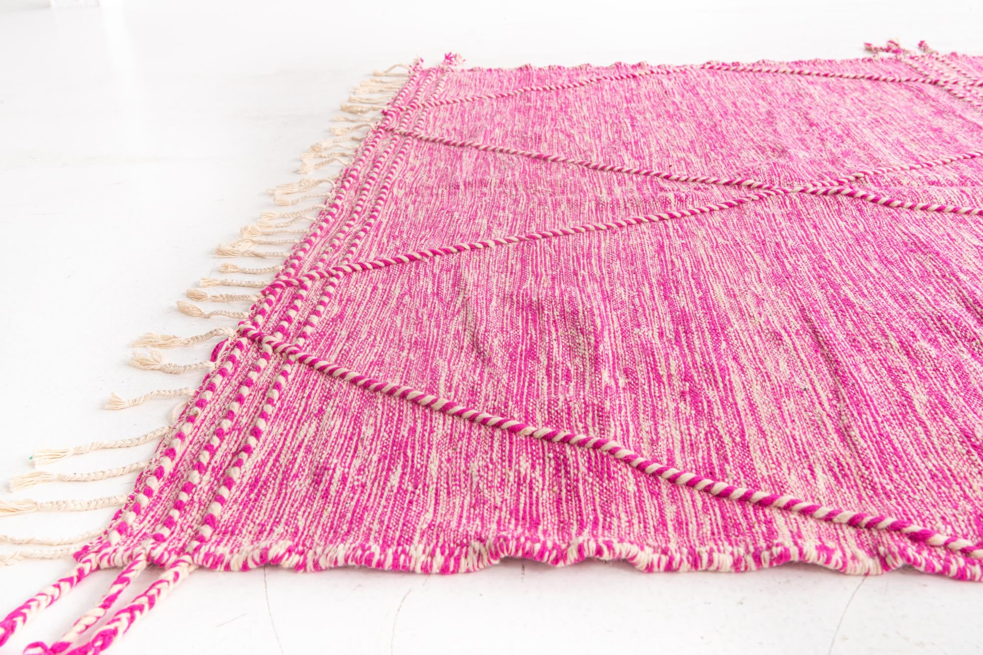 6' 7 x 10' Hand Knotted Moroccan Wool Rug