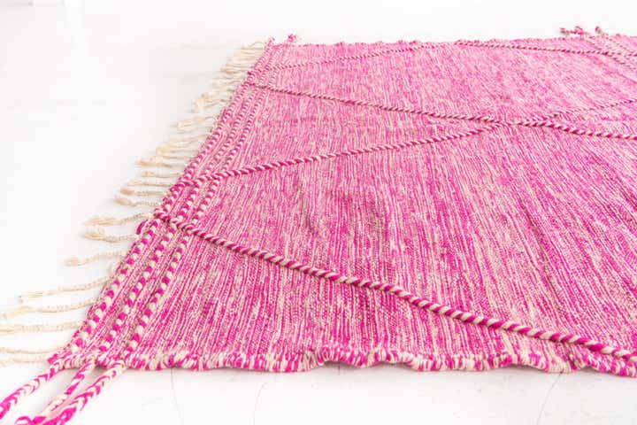 6' 7 x 10' Hand Knotted Moroccan Wool Rug