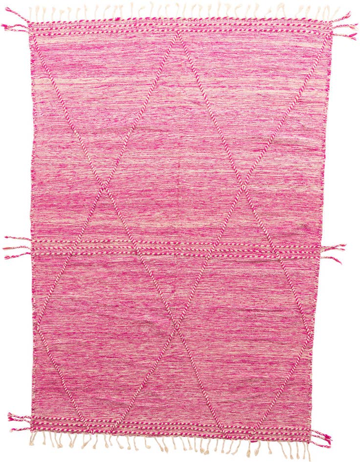 Detail image of 6' 7 x 10' Hand Knotted Moroccan Wool Rug