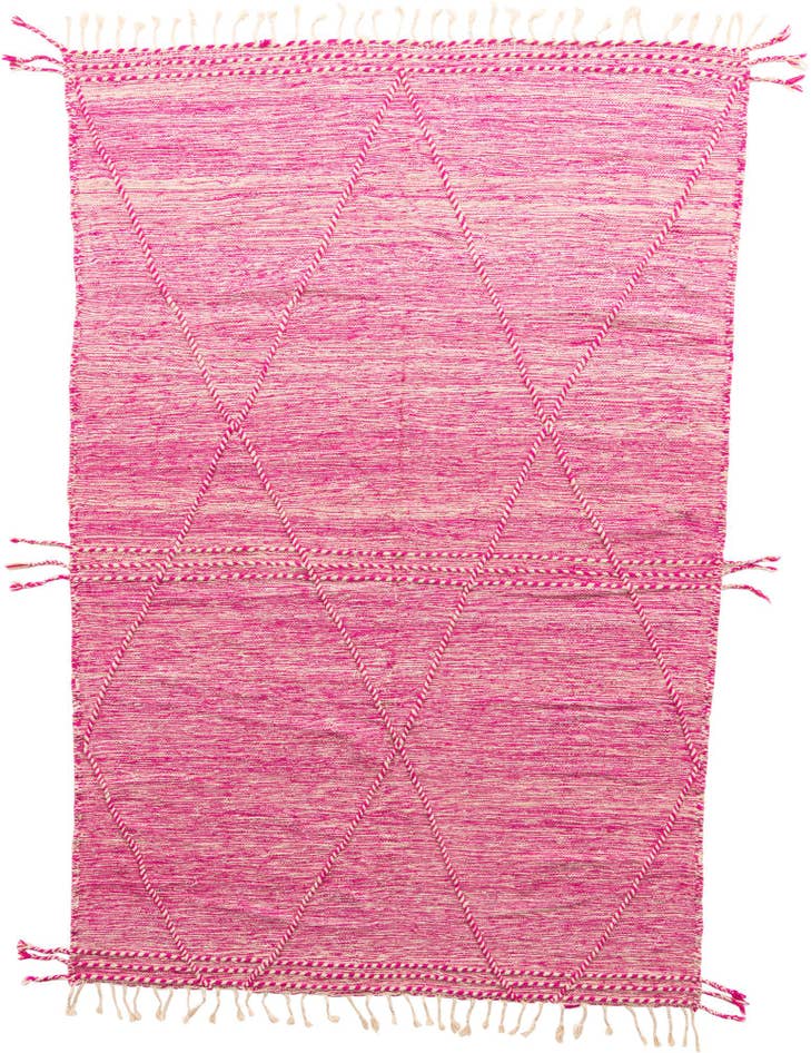 Detail image of 6' 7 x 10' Hand Knotted Moroccan Wool Rug