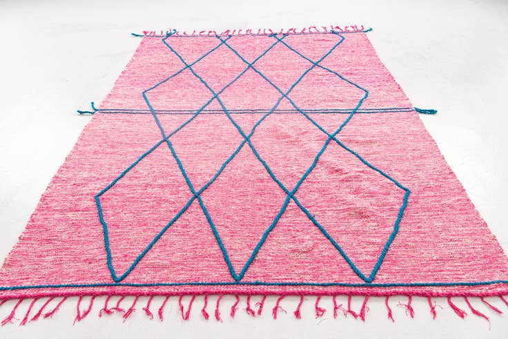 Detail image of 6' 9 x 9' 5 Hand Knotted Moroccan Wool Rug