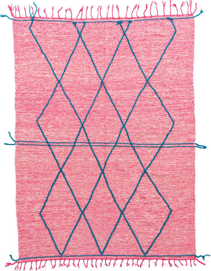 Detail image of 6' 9 x 9' 5 Hand Knotted Moroccan Wool Rug
