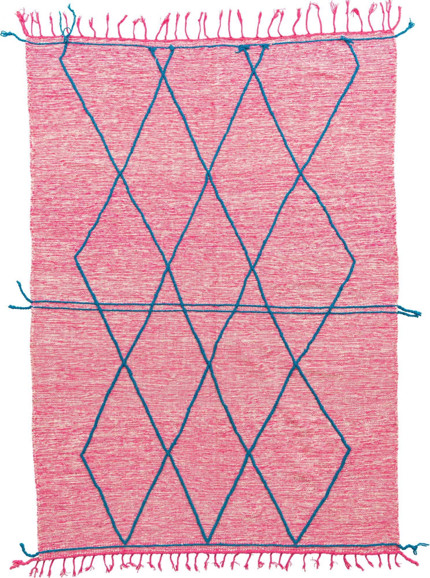 6' 9 x 9' 5 Hand Knotted Moroccan Wool Rug