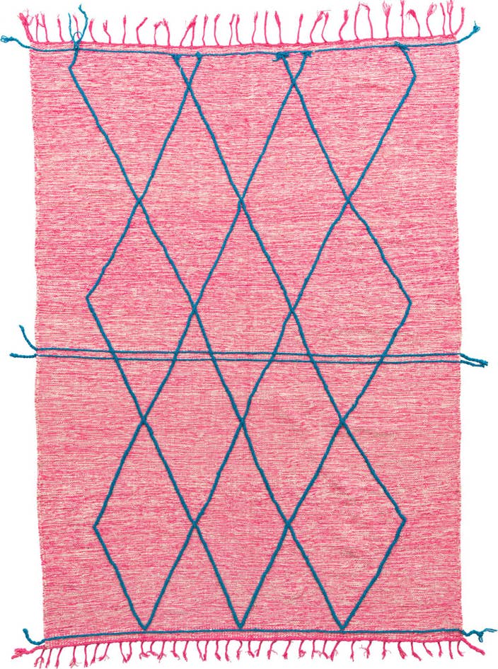 Detail image of 6' 9 x 9' 5 Hand Knotted Moroccan Wool Rug