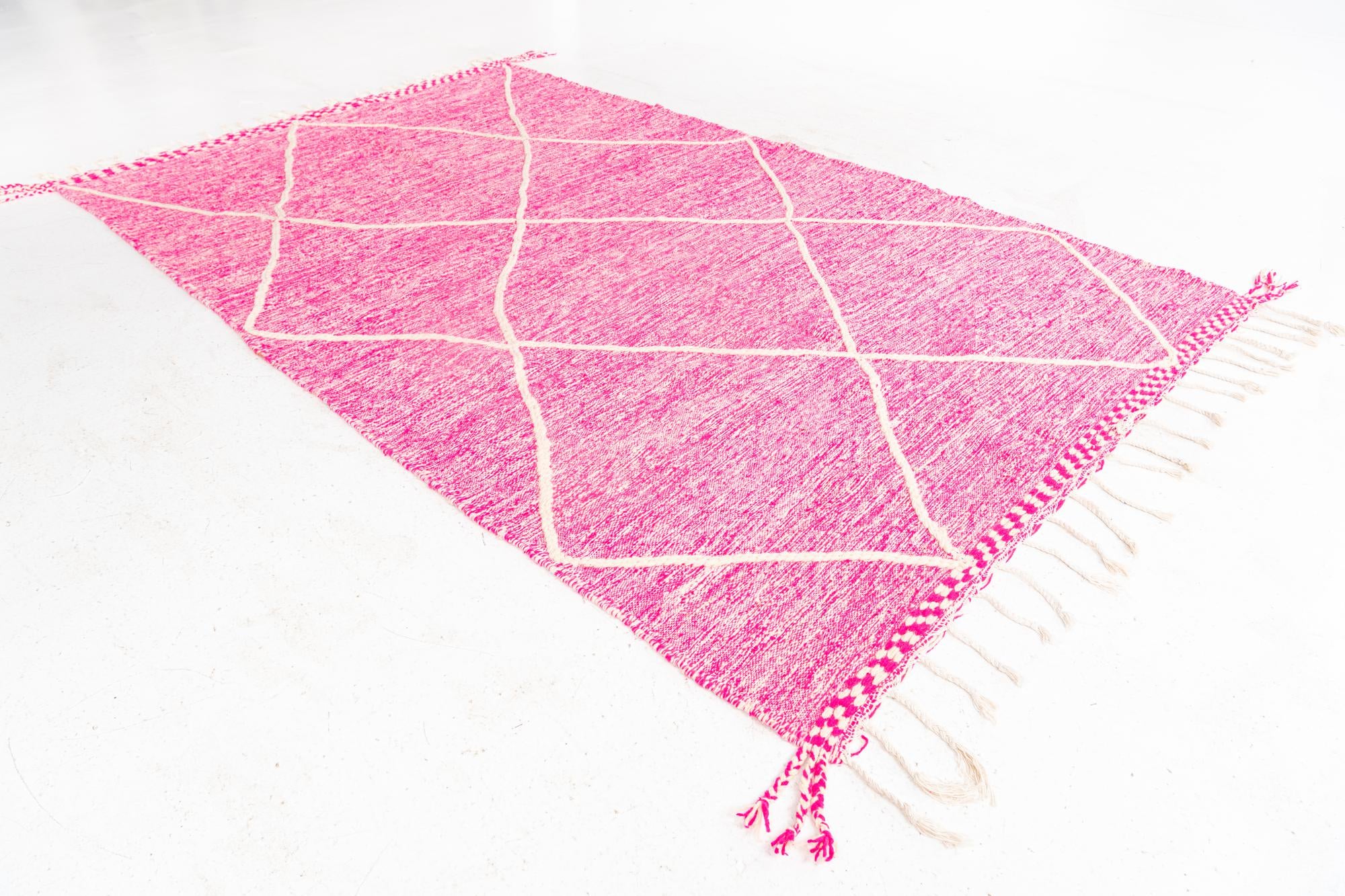 6' 4 x 10' 7 Hand Knotted Moroccan Wool Rug