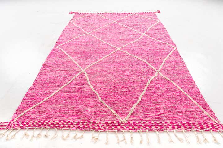 6' 4 x 10' 7 Hand Knotted Moroccan Wool Rug