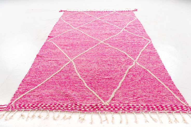 Detail image of 6' 4 x 10' 7 Hand Knotted Moroccan Wool Rug