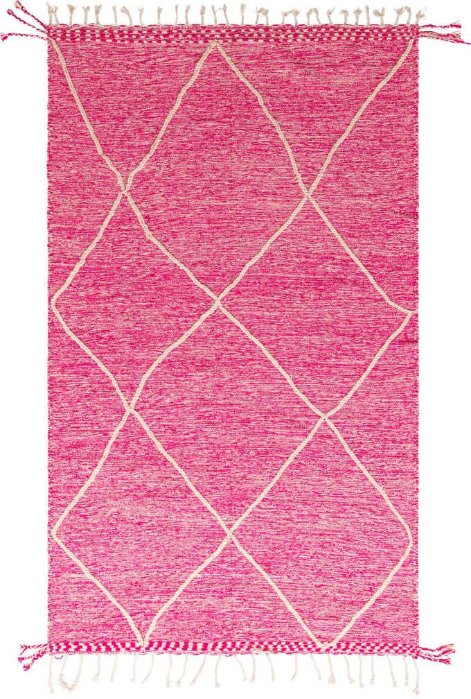 6' 4 x 10' 7 Hand Knotted Moroccan Wool Rug