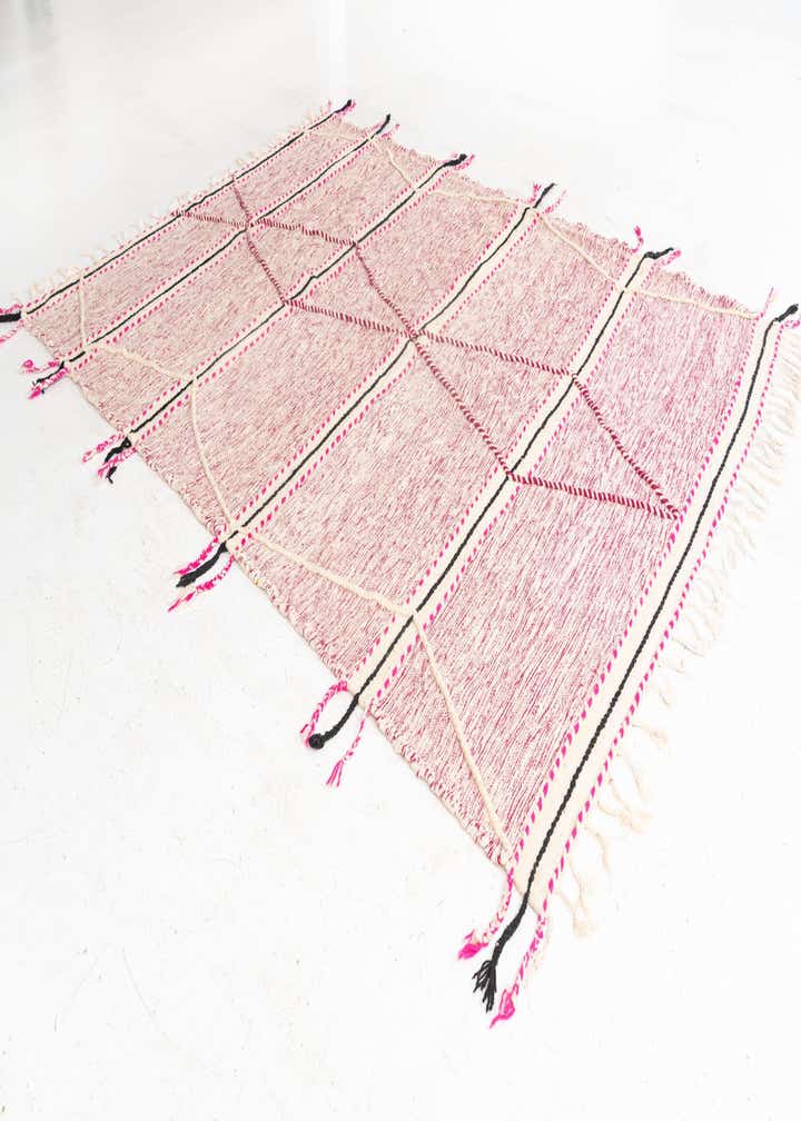 6' 10 x 9' 7 Hand Knotted Moroccan Wool Rug