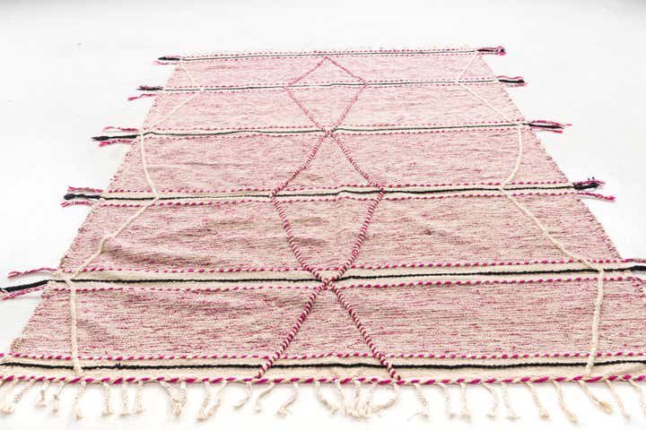 6' 10 x 9' 7 Hand Knotted Moroccan Wool Rug