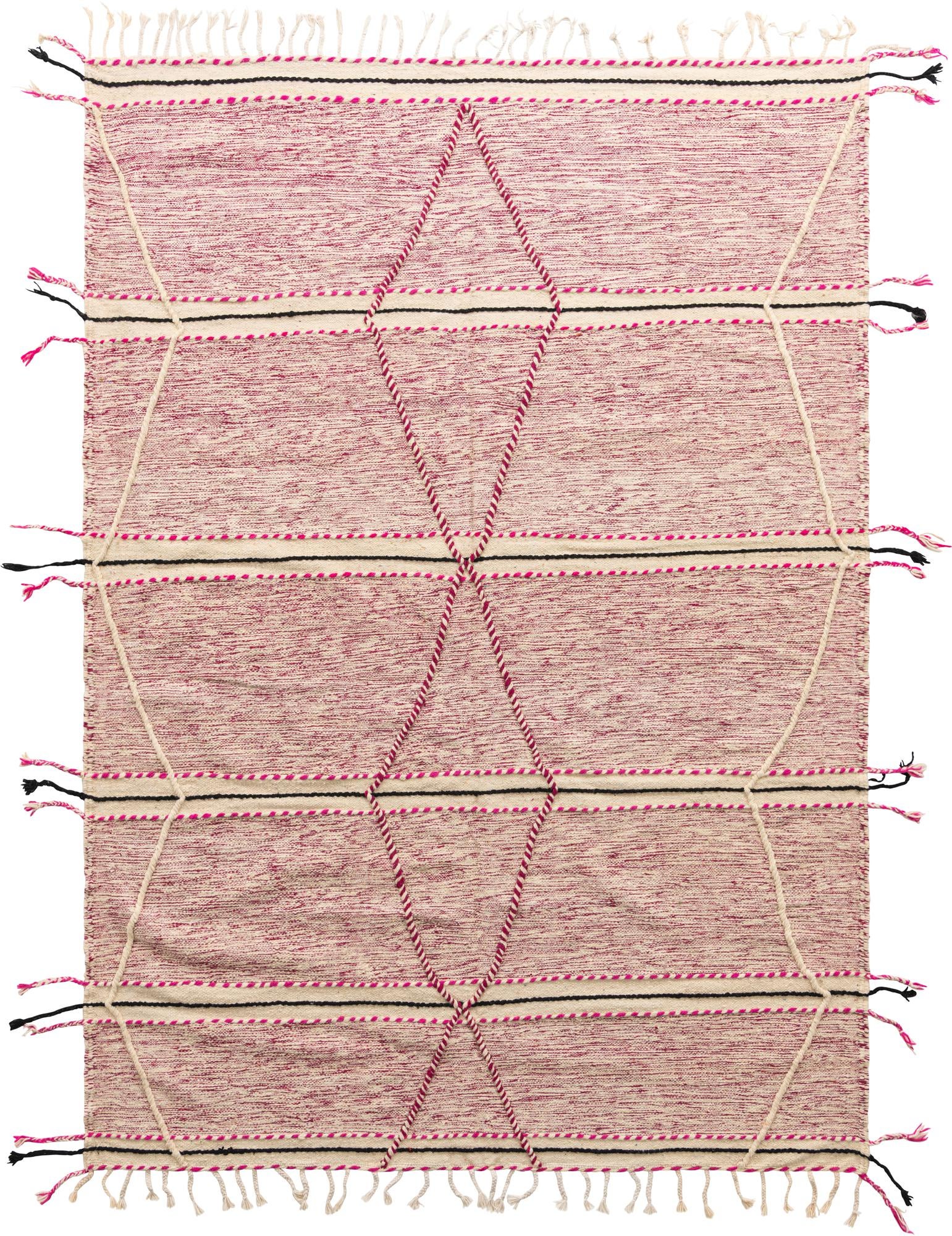 6' 10 x 9' 7 Hand Knotted Moroccan Wool Rug