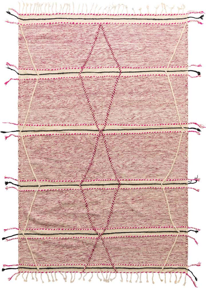 6' 10 x 9' 7 Hand Knotted Moroccan Wool Rug