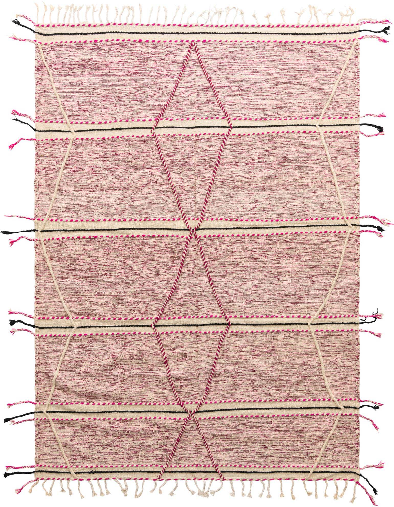 6' 10 x 9' 7 Hand Knotted Moroccan Wool Rug