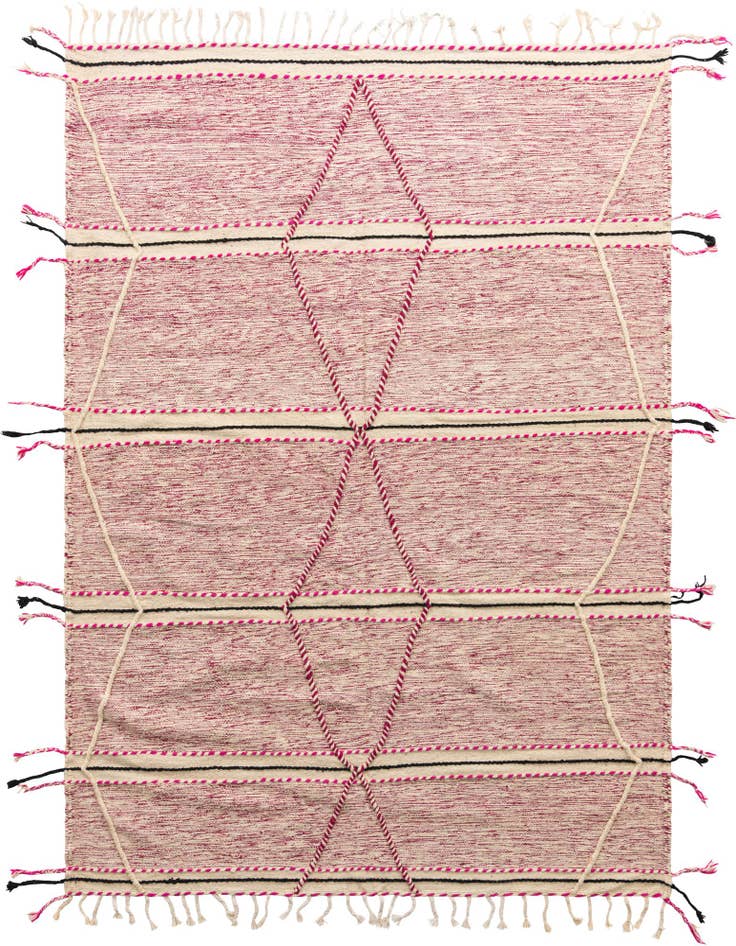 Detail image of 6' 10 x 9' 7 Hand Knotted Moroccan Wool Rug