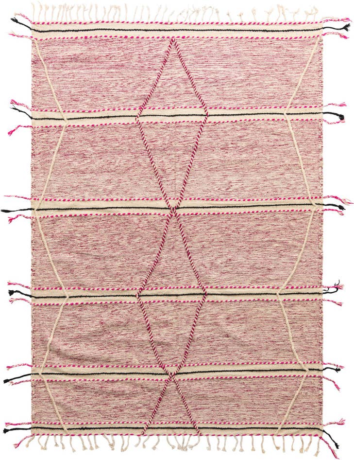 Detail image of 6' 10 x 9' 7 Hand Knotted Moroccan Wool Rug