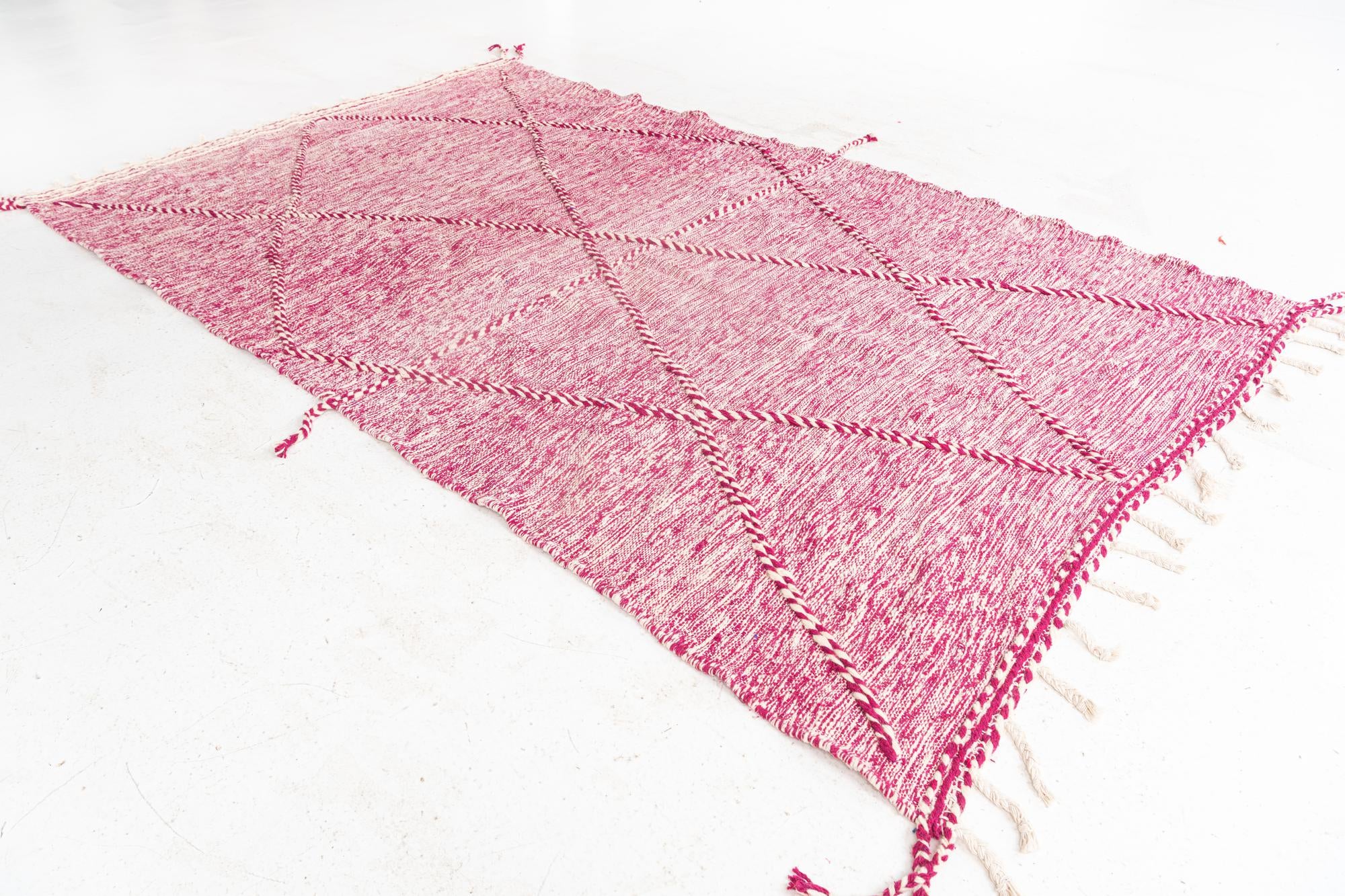 6' 2 x 10' 4 Hand Knotted Moroccan Wool Rug