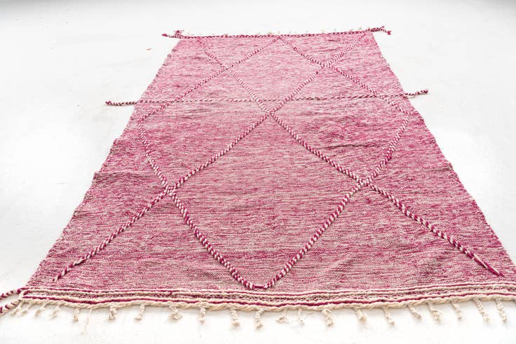 Detail image of 6' 2 x 10' 4 Hand Knotted Moroccan Wool Rug