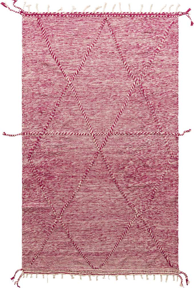 6' 2 x 10' 4 Hand Knotted Moroccan Wool Rug