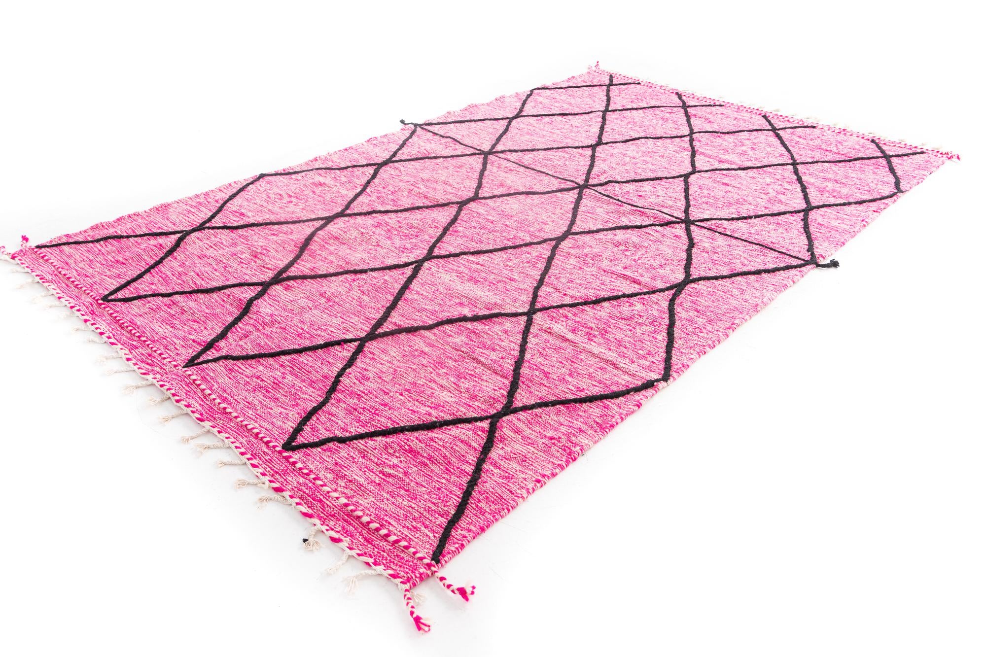 6' 6 x 10' 7 Hand Knotted Moroccan Wool Rug