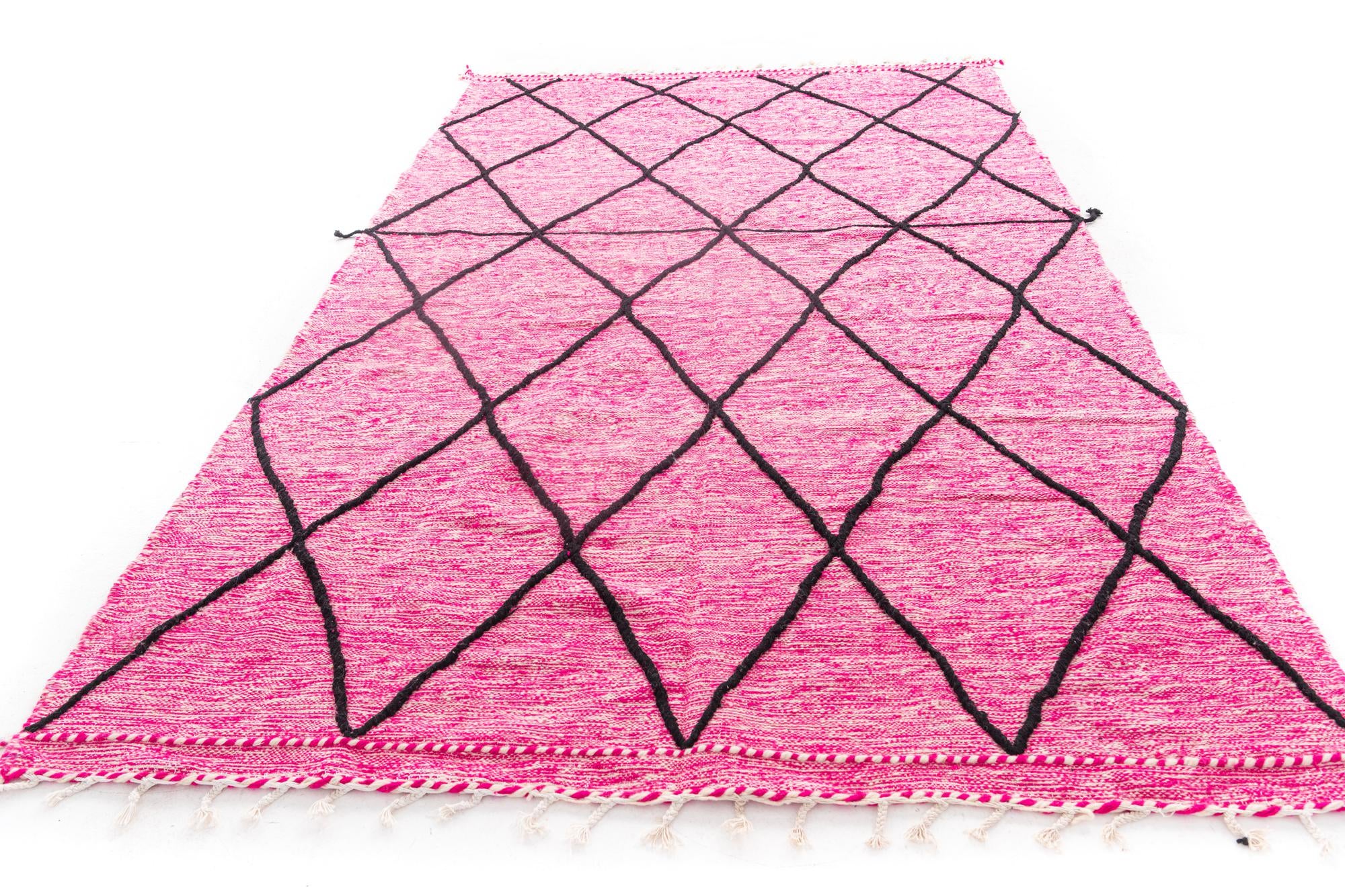6' 6 x 10' 7 Hand Knotted Moroccan Wool Rug