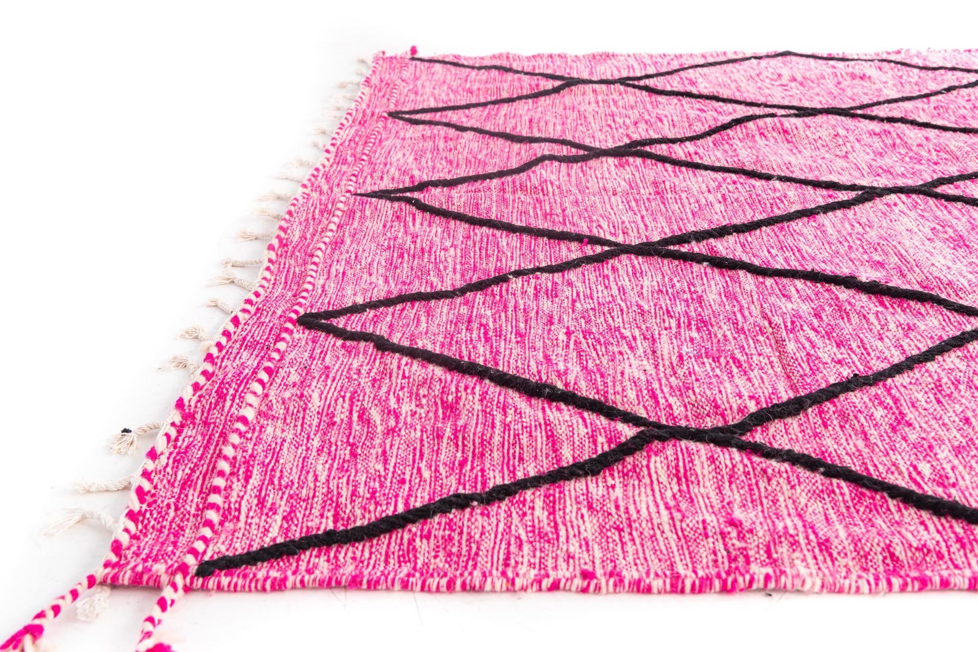 6' 6 x 10' 7 Hand Knotted Moroccan Wool Rug