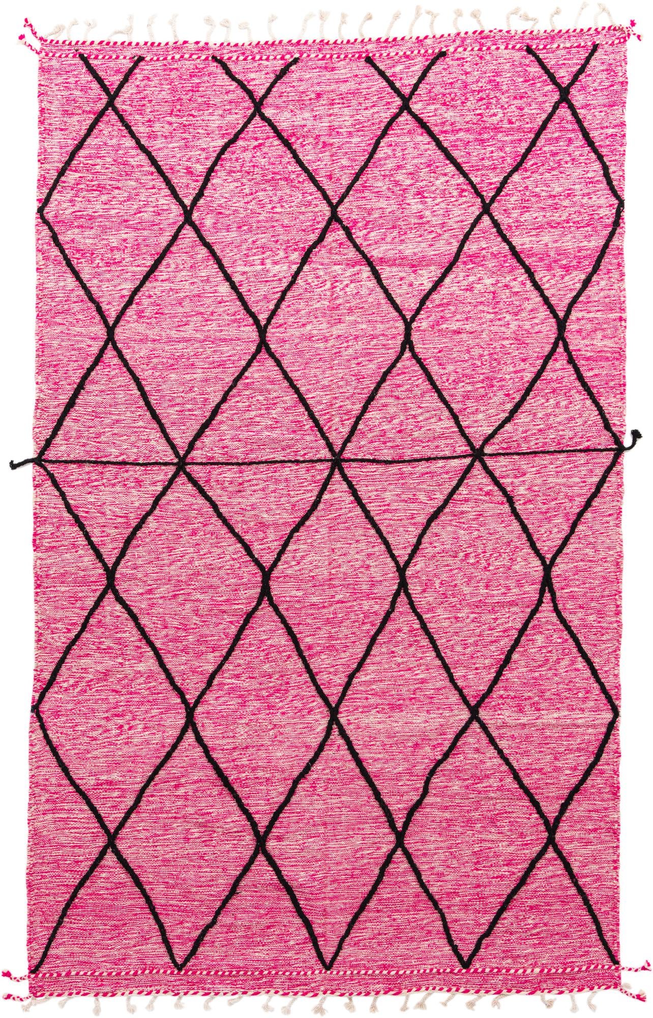 6' 6 x 10' 7 Hand Knotted Moroccan Wool Rug