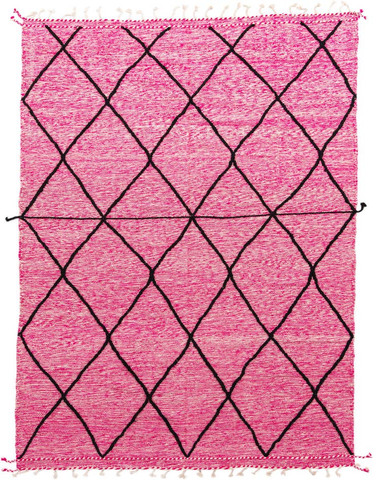 Detail image of 6' 6 x 10' 7 Hand Knotted Moroccan Wool Rug