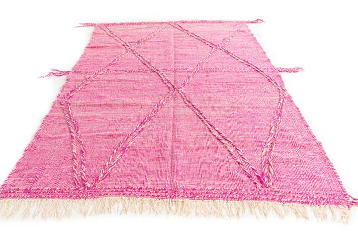 6' 9 x 10' Hand Knotted Moroccan Wool Rug